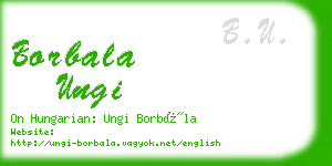 borbala ungi business card